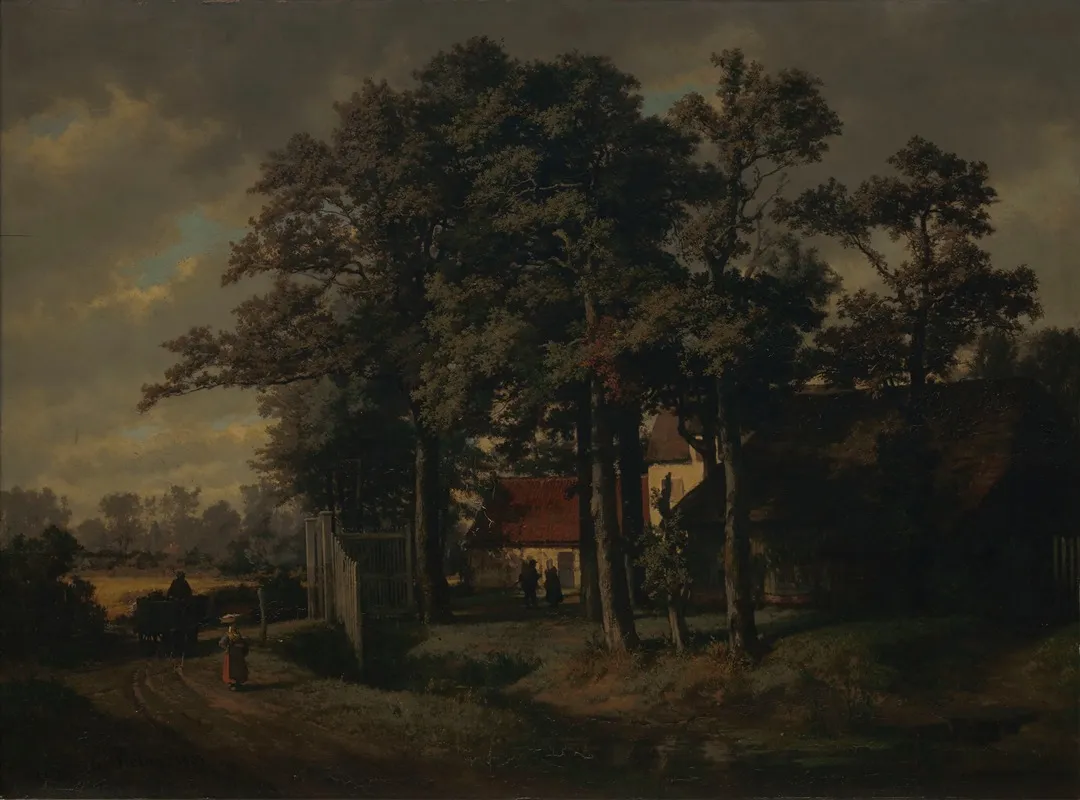 Farm In Merksem Wall Art by Gustave Louis Marie Piéron - High-Resolution Digital Print
