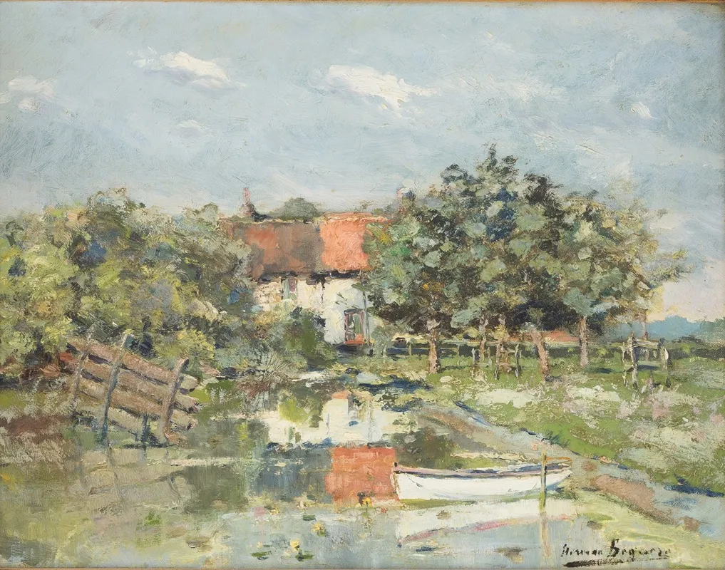 Farm In Summer Wall Art by Herman Bogaerd - High-Resolution Digital Print