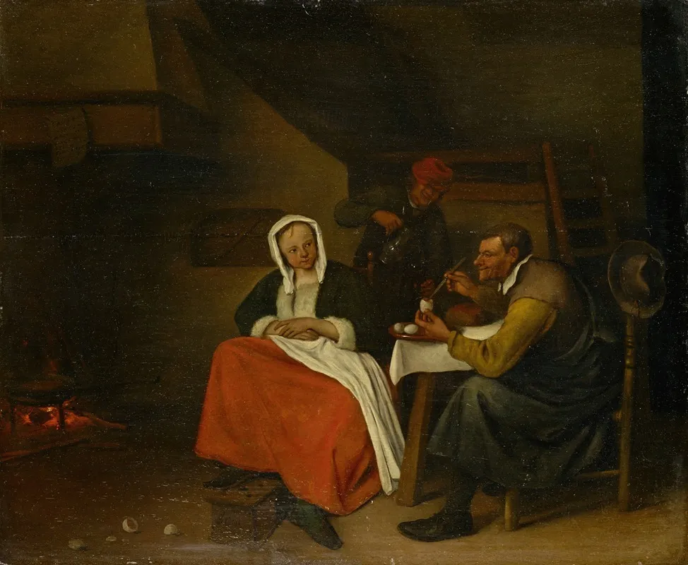 Farmer Eating Eggs