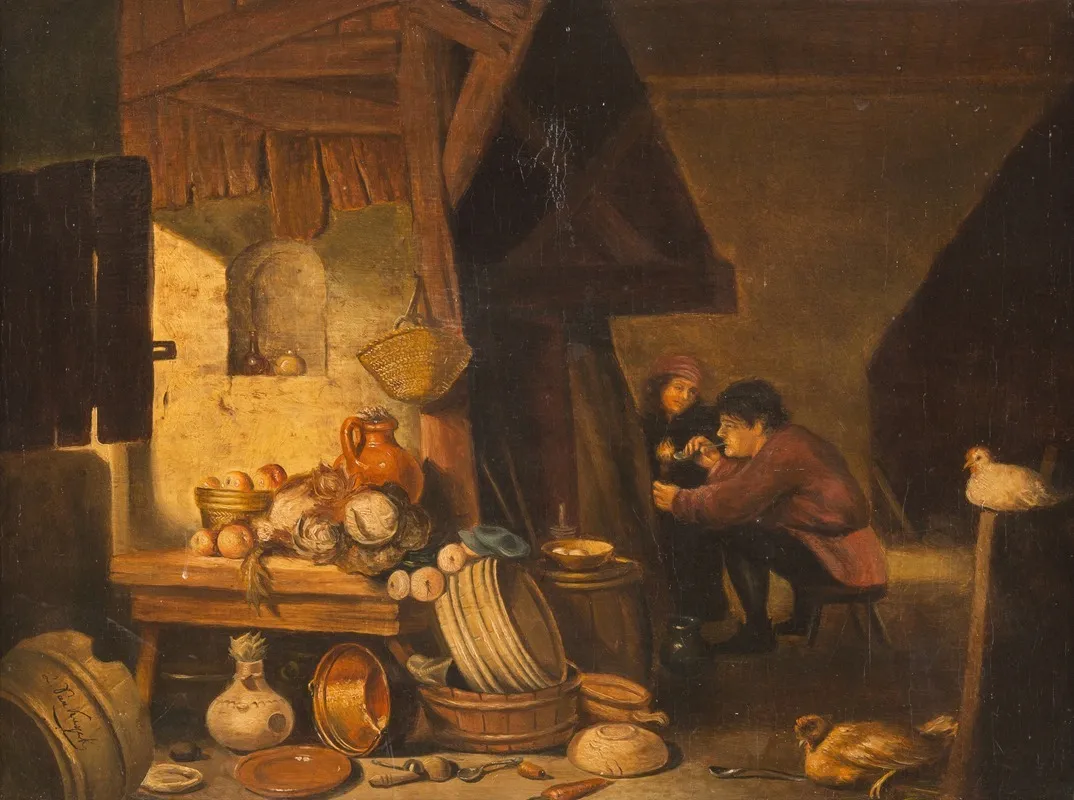 Farmers Kitchen Wall Art by Jean-Louis van Kuyck - High-Resolution Digital Print