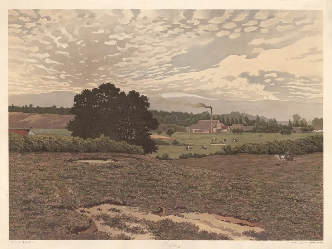 Farmland Near Veluwe Wall Art by Bernardus Bueninck - High-Resolution Digital Print