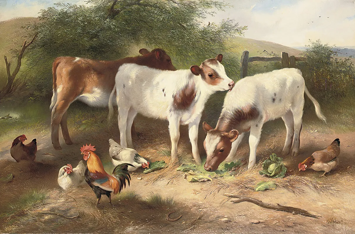 Farmyard Friends 2 Wall Art by Walter Hunt - High-Resolution Digital Print