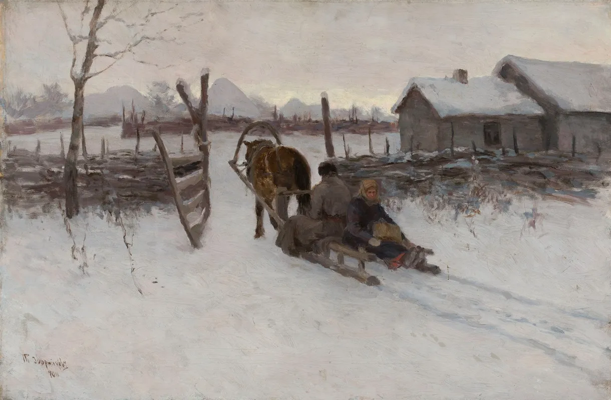 Farmyard With The Sleigh 2