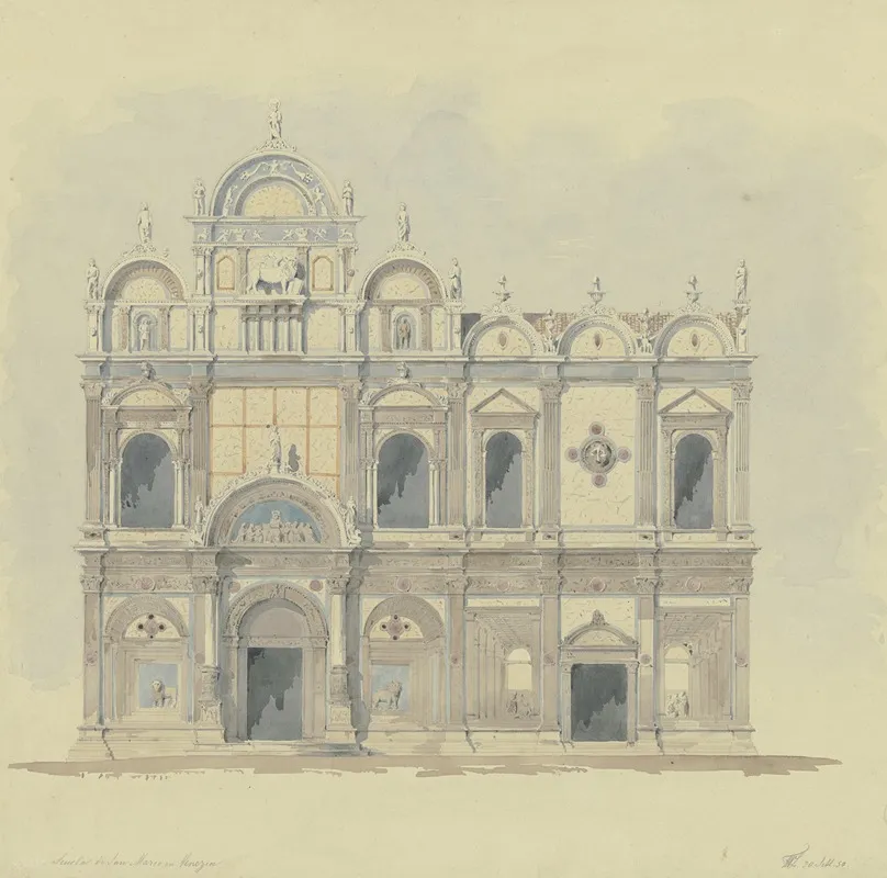 Fassade Der Scuola Grande Di San Marco In Venedig