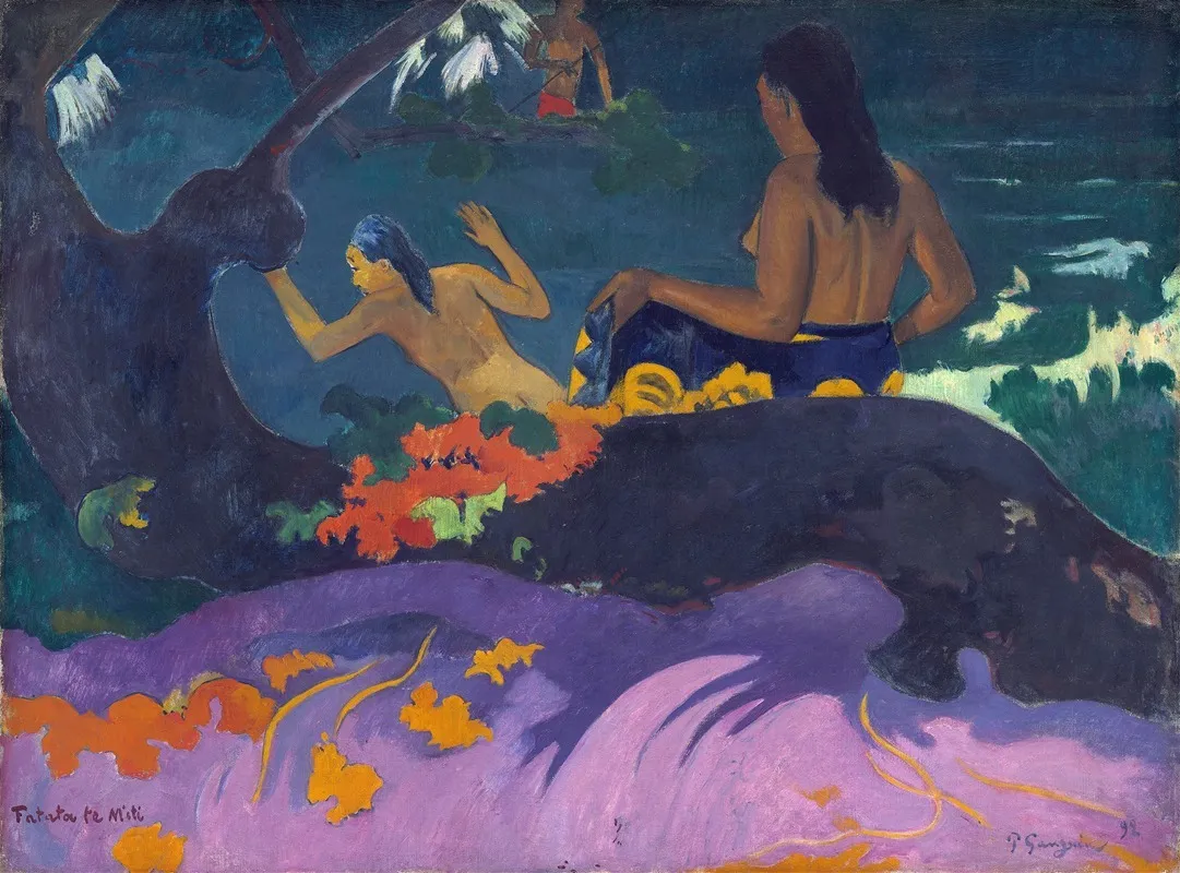 Fatata Te Miti By The Sea Wall Art by Paul Gauguin - High-Resolution Digital Print