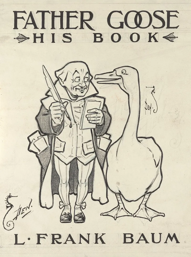 Father Goose His Book L Frank Baum Wall Art by William Wallace Denslow - High-Resolution Digital Print