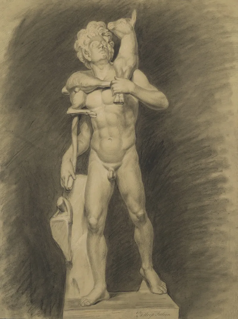 Faun With Kid Wall Art by Henri Julien De Stoop - High-Resolution Digital Print