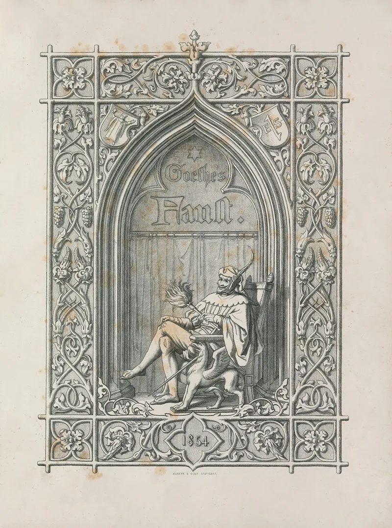 Faust Eine Tragödie Von Goethe Erster Theil Pl 01 Wall Art by Adrian Schleich - High-Resolution Digital Print