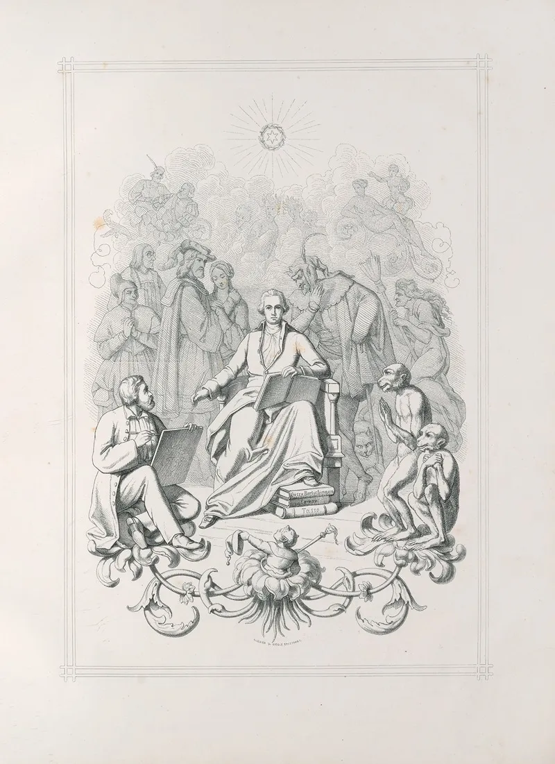 Faust Eine Tragödie Von Goethe Erster Theil Pl 02 Wall Art by Adrian Schleich - High-Resolution Digital Print
