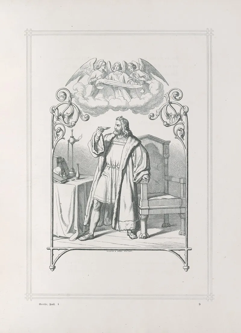 Faust Eine Tragödie Von Goethe Erster Theil Pl 05 Wall Art by Adrian Schleich - High-Resolution Digital Print