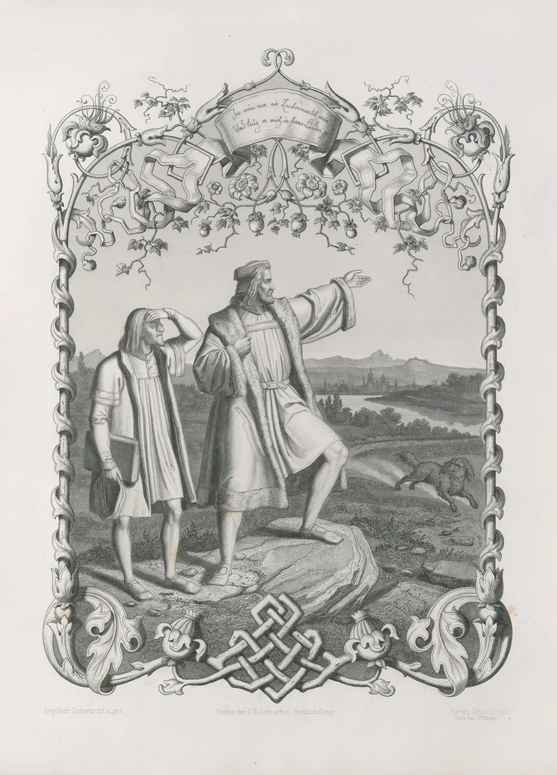 Faust Eine Tragödie Von Goethe Erster Theil Pl 06 Wall Art by Adrian Schleich - High-Resolution Digital Print