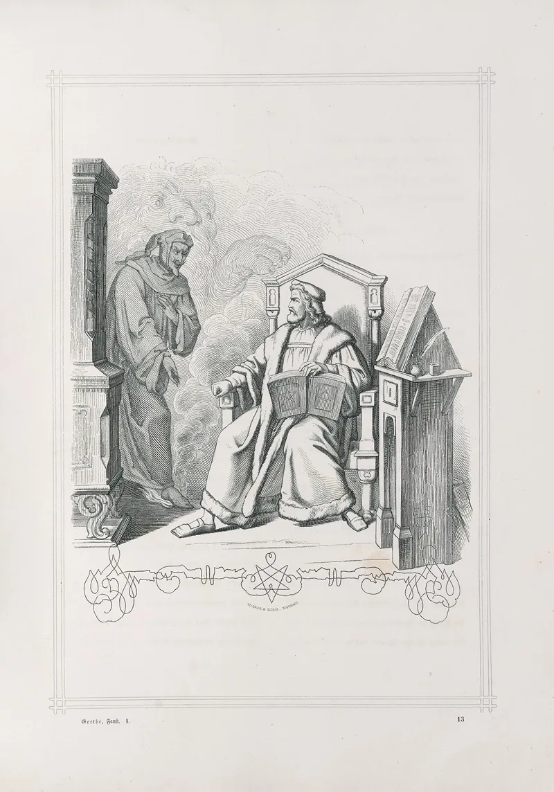 Faust Eine Tragödie Von Goethe Erster Theil Pl 08 Wall Art by Adrian Schleich - High-Resolution Digital Print