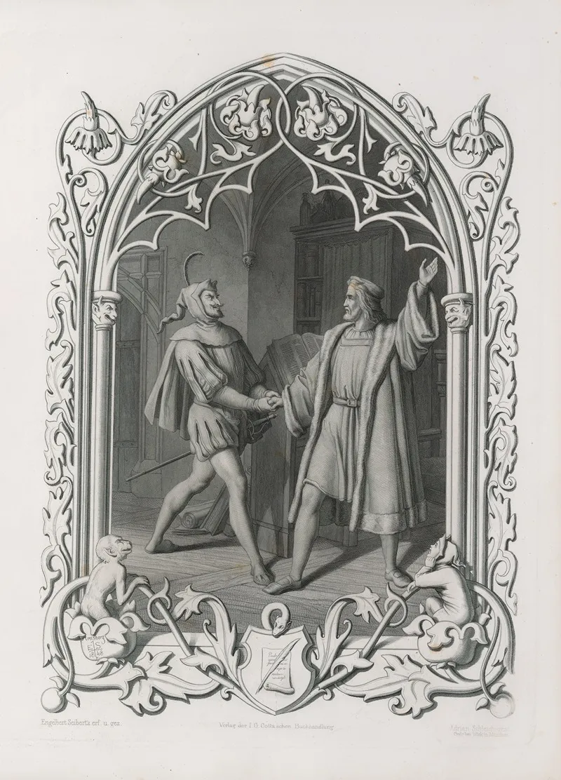 Faust Eine Tragödie Von Goethe Erster Theil Pl 09 Wall Art by Adrian Schleich - High-Resolution Digital Print