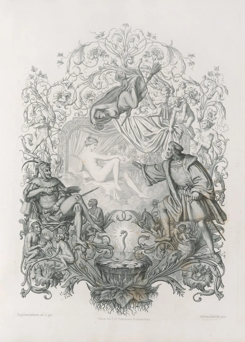 Faust Eine Tragödie Von Goethe Erster Theil Pl 11 Wall Art by Adrian Schleich - High-Resolution Digital Print