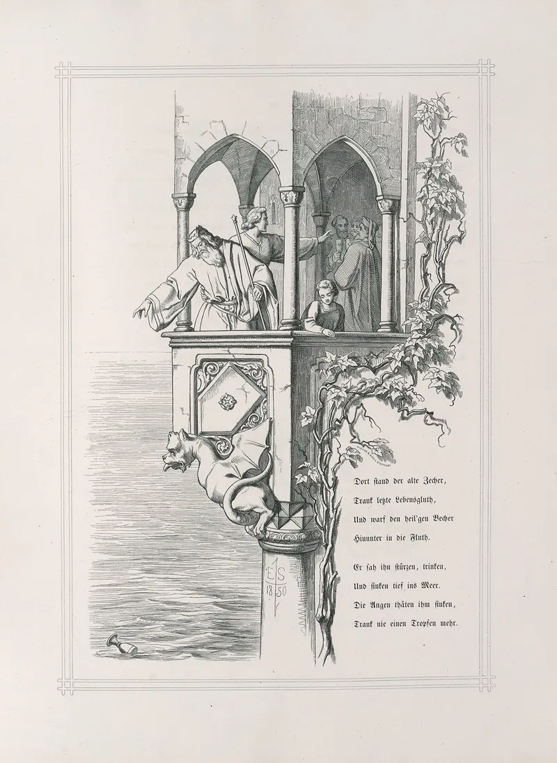 Faust Eine Tragödie Von Goethe Erster Theil Pl 14 Wall Art by Adrian Schleich - High-Resolution Digital Print