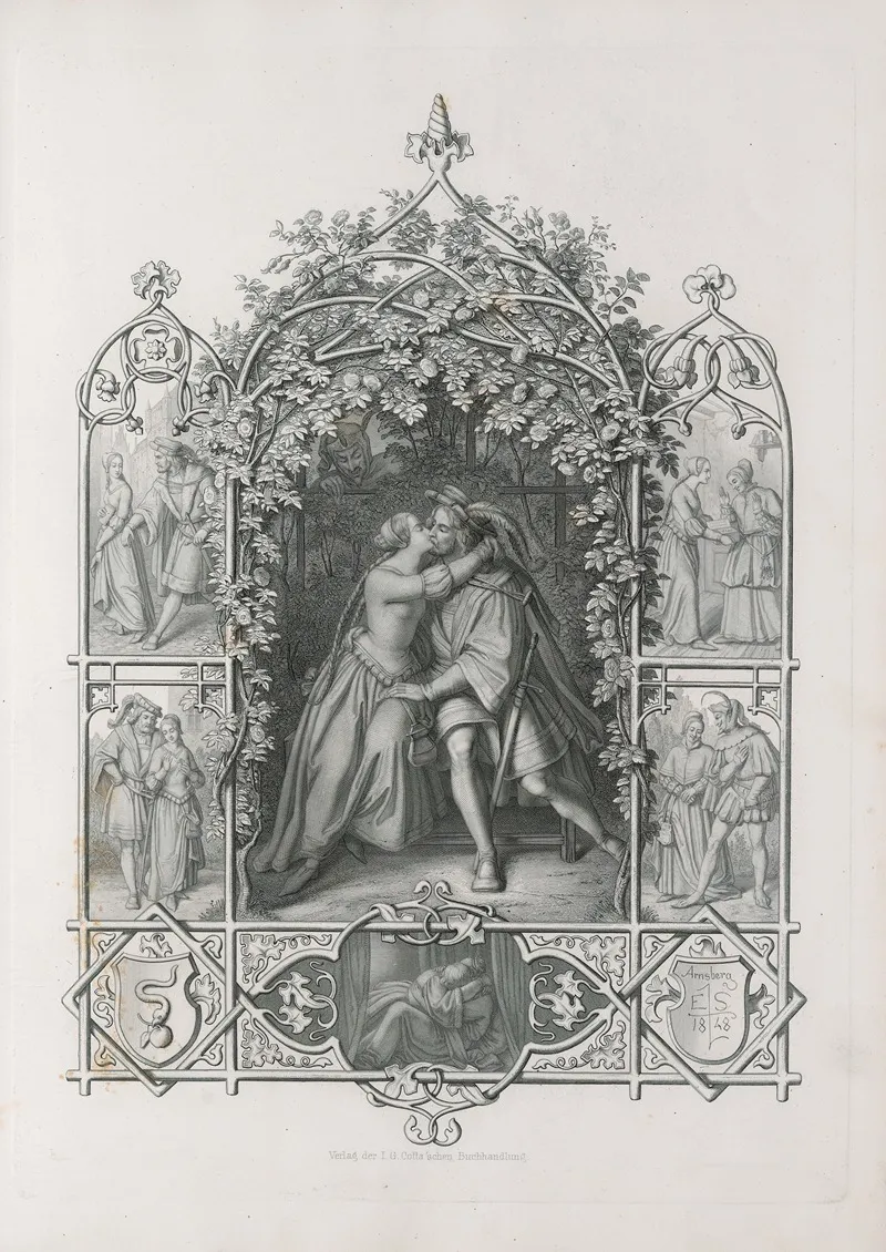 Faust Eine Tragödie Von Goethe Erster Theil Pl 15 Wall Art by Adrian Schleich - High-Resolution Digital Print