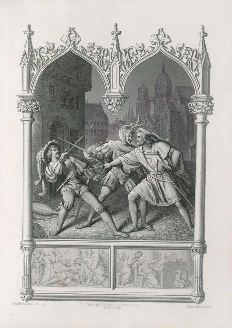 Faust Eine Tragödie Von Goethe Erster Theil Pl 19 Wall Art by Adrian Schleich - High-Resolution Digital Print