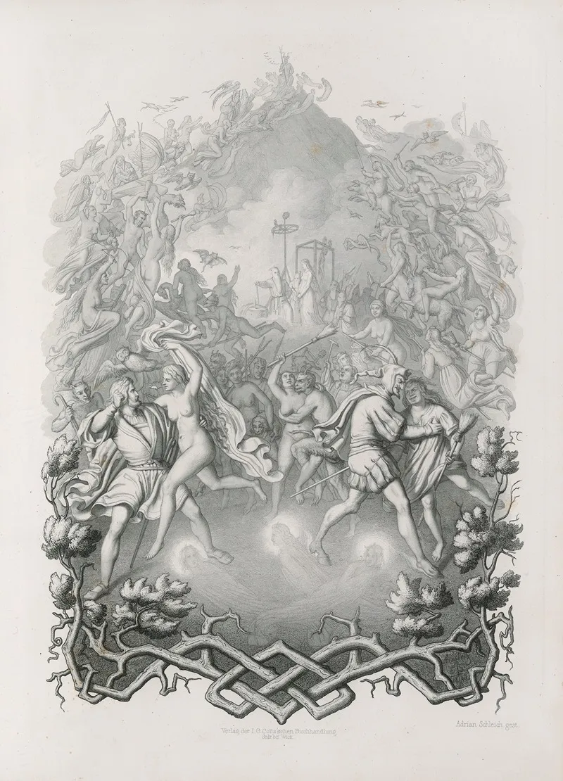 Faust Eine Tragödie Von Goethe Erster Theil Pl 20 Wall Art by Adrian Schleich - High-Resolution Digital Print