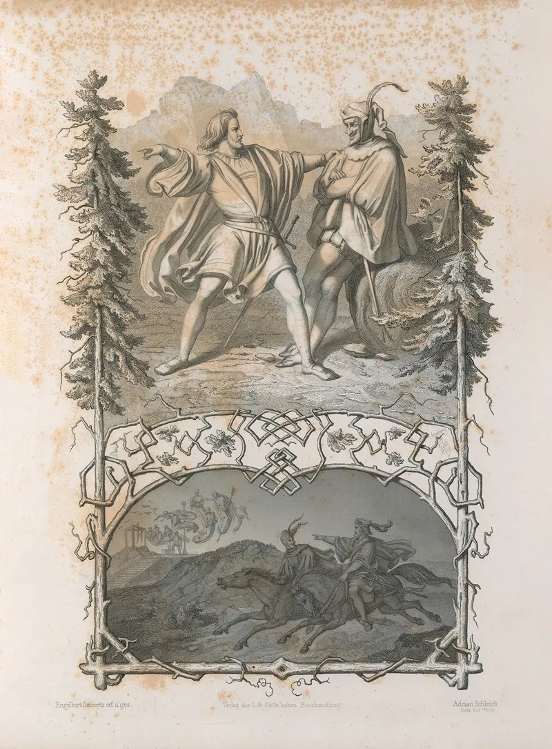 Faust Eine Tragödie Von Goethe Erster Theil Pl 21 Wall Art by Adrian Schleich - High-Resolution Digital Print
