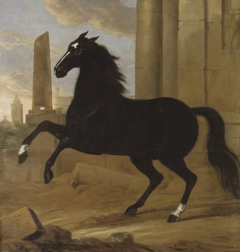 Favourite One Of King Karl Xis Riding Horses 2 Wall Art by David Klöcker Ehrenstrahl - High-Resolution Digital Print