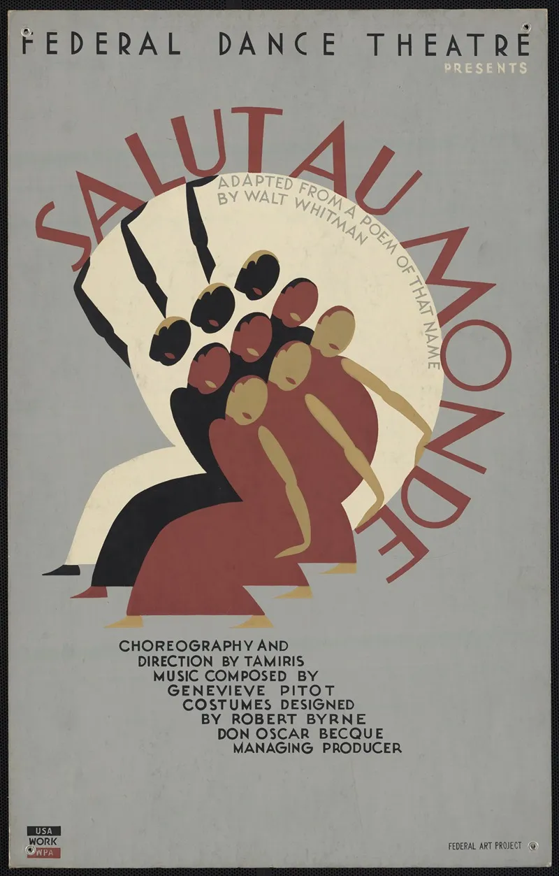 Federal Dance Theatre Presents Salut Au Monde Wall Art by Richard Halls - High-Resolution Digital Print