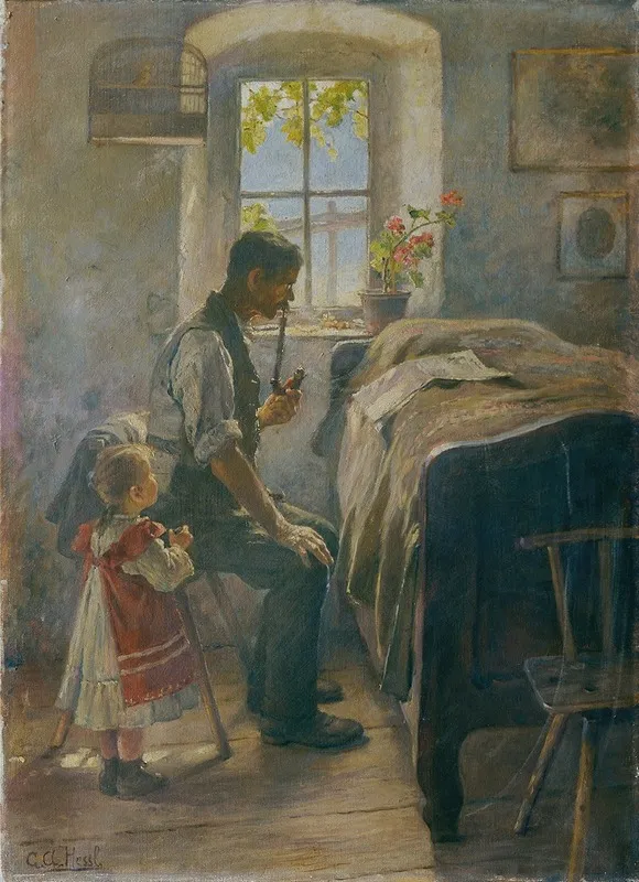 Feierstunde Wall Art by Gustav August Hessl - High-Resolution Digital Print
