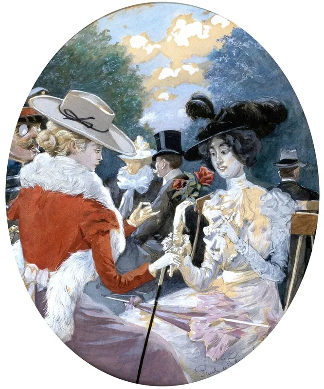 Feine Gesellschaft Im Park Wall Art by Paul Klimsch - High-Resolution Digital Print