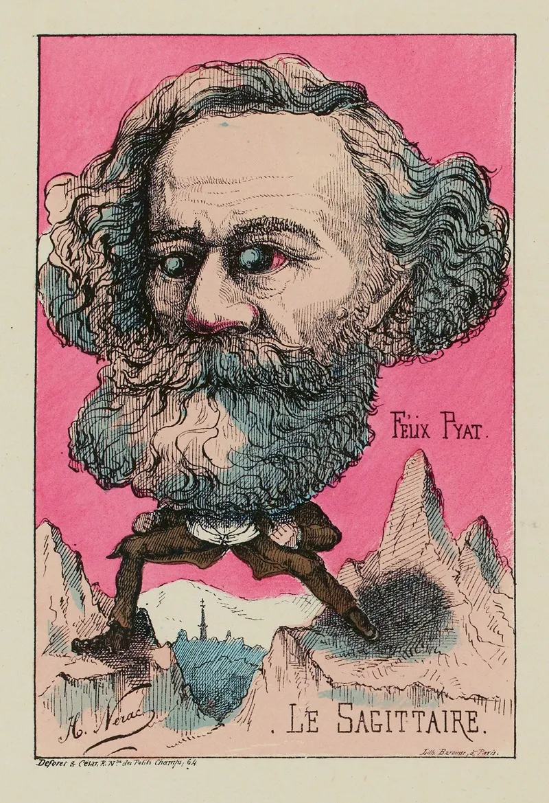 Felix Pyat Le Sagittaire Du Verbe Sagiter Courir A Pyat Ventre Wall Art by H. Nérac - High-Resolution Digital Print