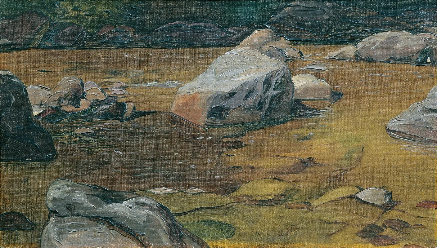 Felsen Im Bach Wall Art by Anton Josef von Kenner - High-Resolution Digital Print