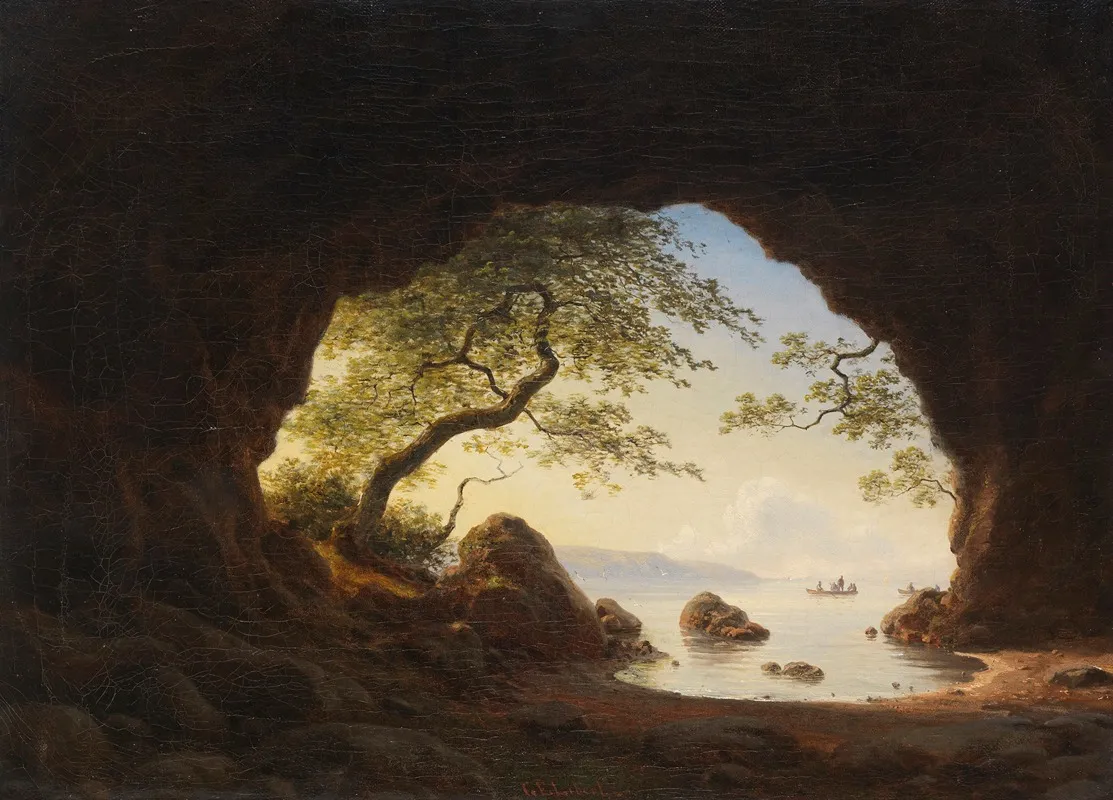 Felsgrotte Auf Bornholm Wall Art by Georg Emil Libert - High-Resolution Digital Print