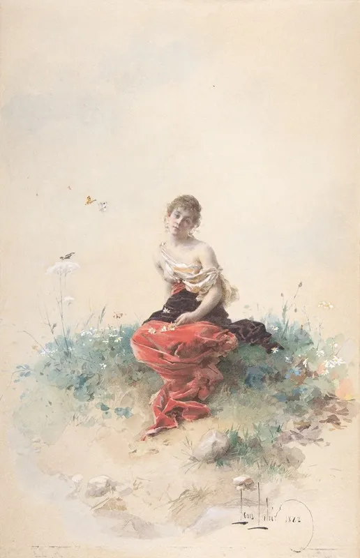 Female Figure 3 Wall Art by Alexandre-Louis Leloir - High-Resolution Digital Print