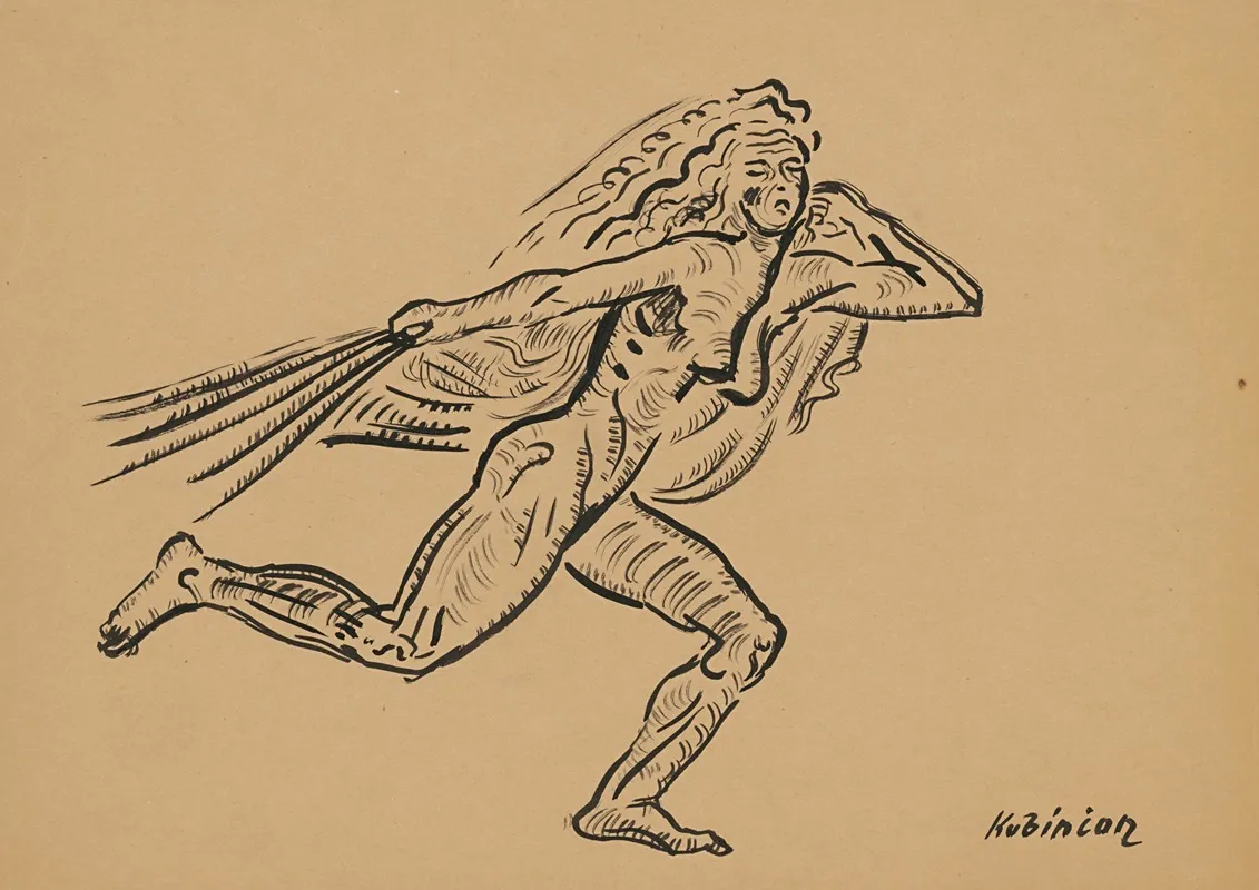 Female Figure Wind Wall Art by Arnold Peter Weisz-Kubínčan - Canvas Print