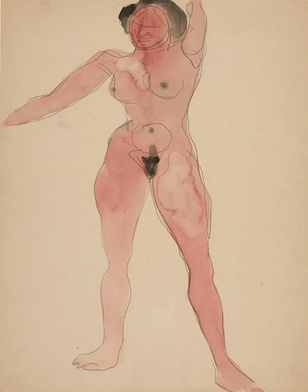Female Nude 15 Wall Art by Charles Demuth - High-Resolution Digital Print