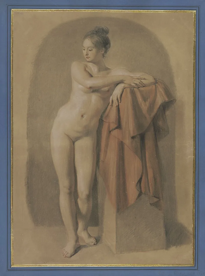 Female Nude Standing 2 Wall Art by Friedrich Wilhelm Schadow - High-Resolution Digital Print