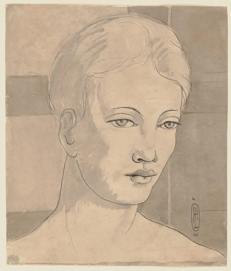 Female Portrait 12 Wall Art by Hermann Lismann - High-Resolution Digital Print
