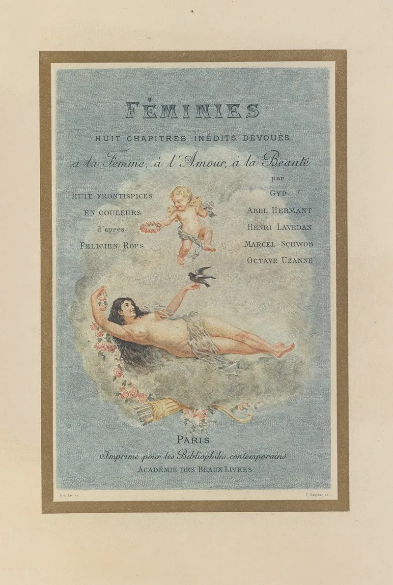 Feminies Title Page Wall Art by E. Gaujean - High-Resolution Digital Print
