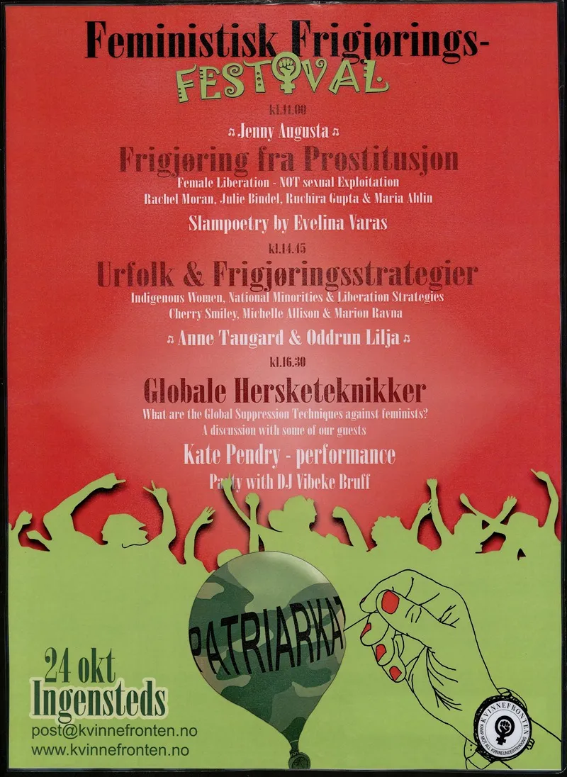 Feministisk Frigjorings Festival Frigjoring Fra Prostitusjon Urfolk Og Frigjoringsstrategier Globale Hersketeknikker Wall Art by Kvinnefronten (The Women's Front) - High-Resolution Digital Print