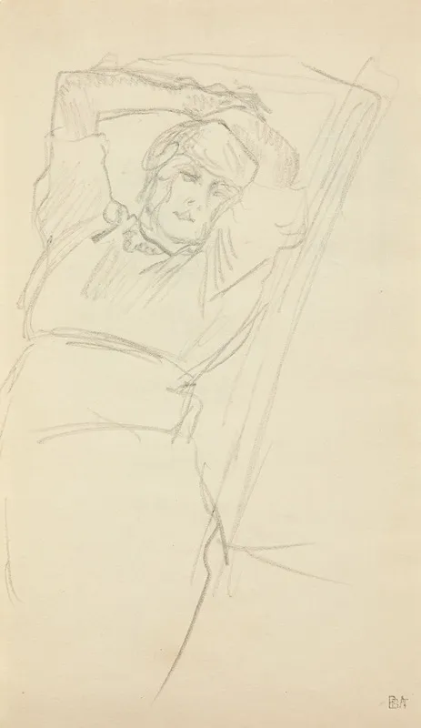 Femme A La Chaise Longue