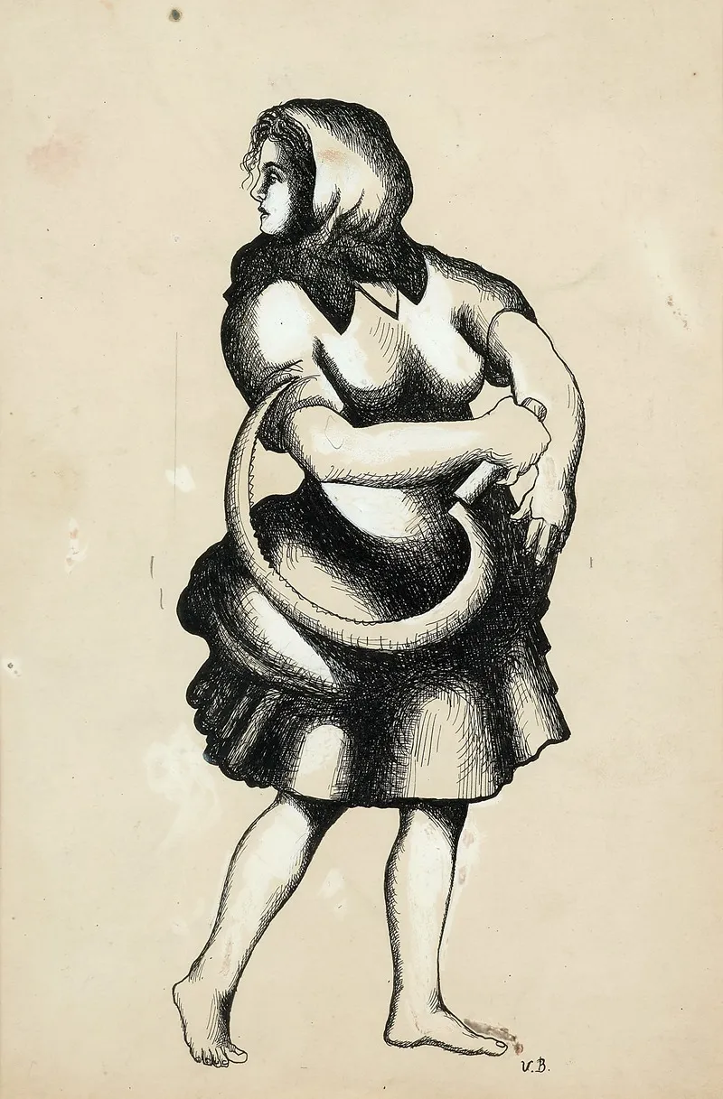 Femme A La Faucille Wall Art by Victor Barthe - High-Resolution Digital Print