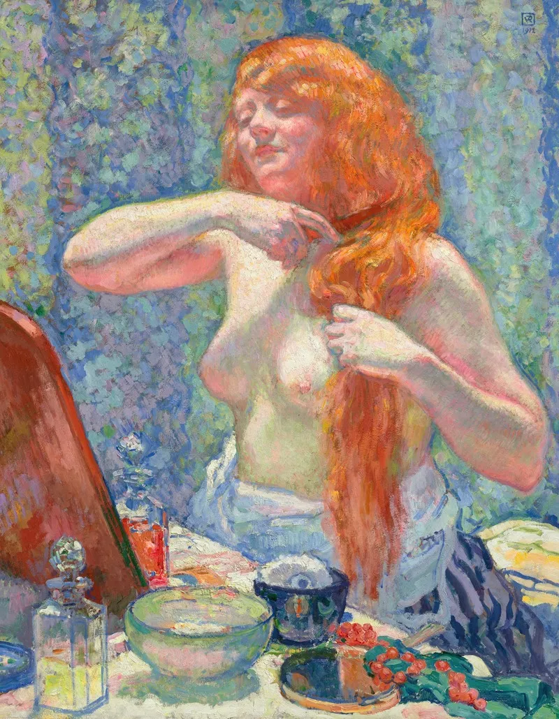 Femme A Sa Coiffure La Rousse Viii