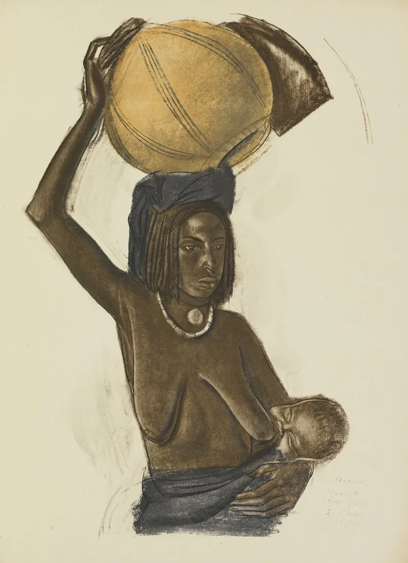 Femme Arabe Ouled Gopo Avec Son Enfant Fort Lamy