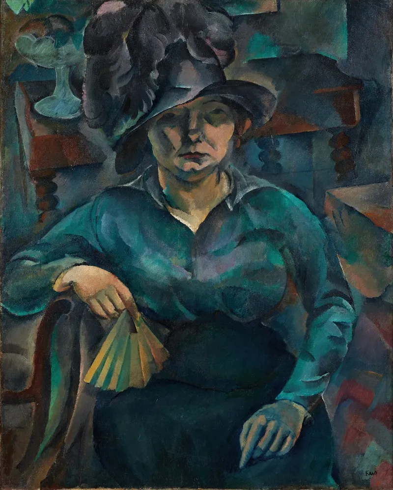 Femme Assise A Leventail Wall Art by Georges Kars - High-Resolution Digital Print