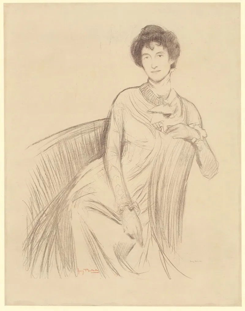Femme Assise De Face 3 Wall Art by Henry Bataille - High-Resolution Digital Print