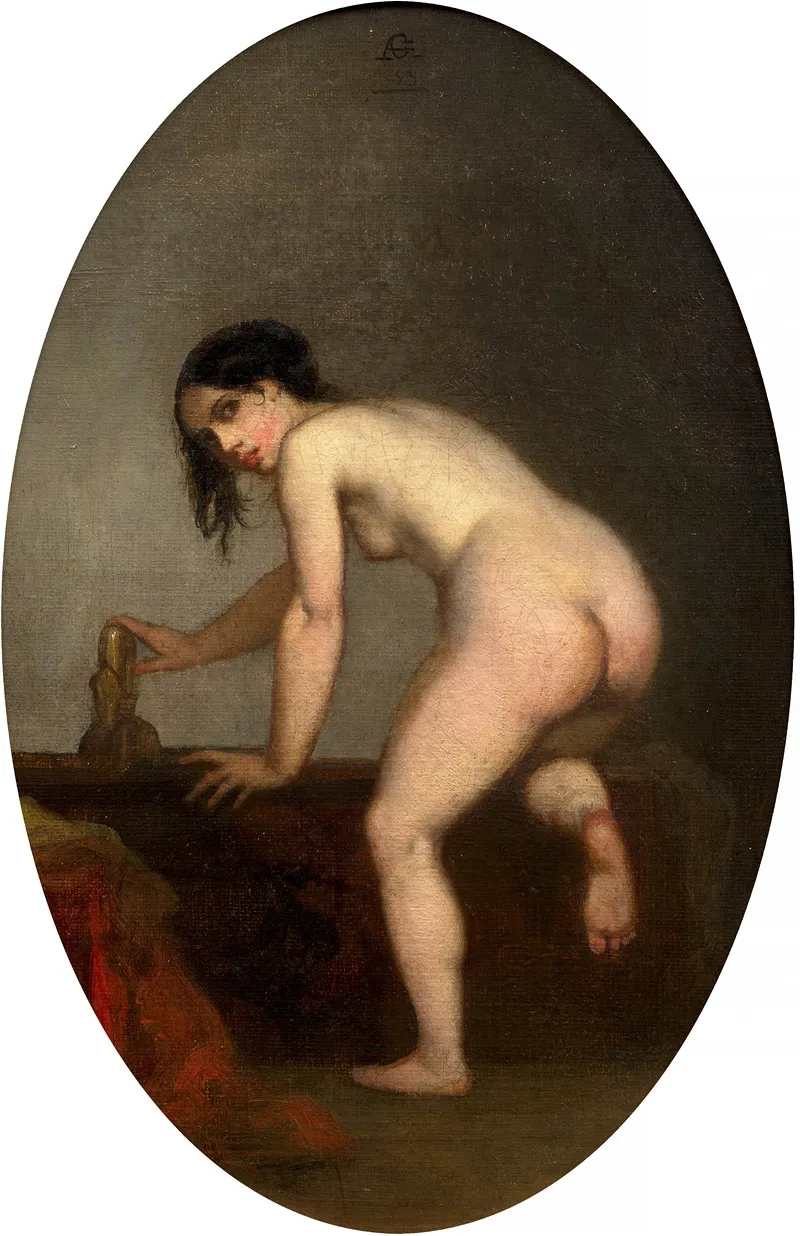 Femme Au Bain Wall Art by Alexandre-Marie Guillemin - High-Resolution Digital Print