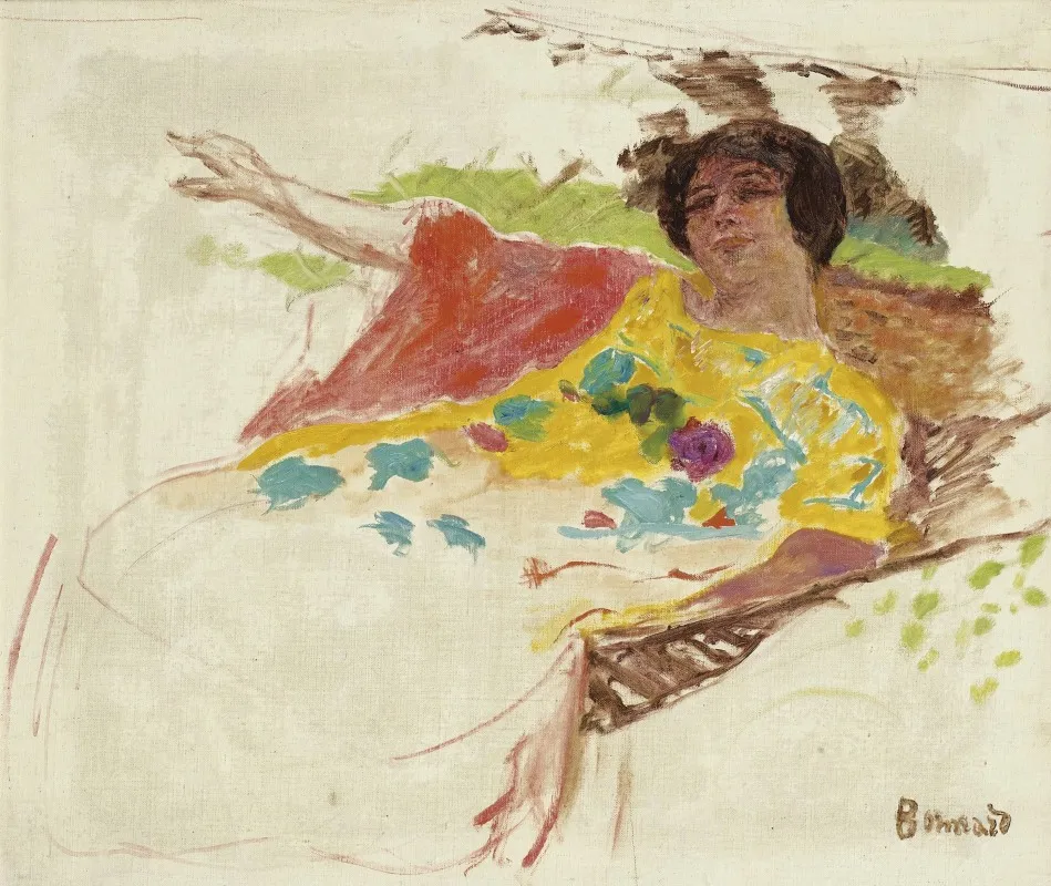 Femme Au Peignoir Dans Un Hamac Wall Art by Pierre Bonnard - High-Resolution Digital Print