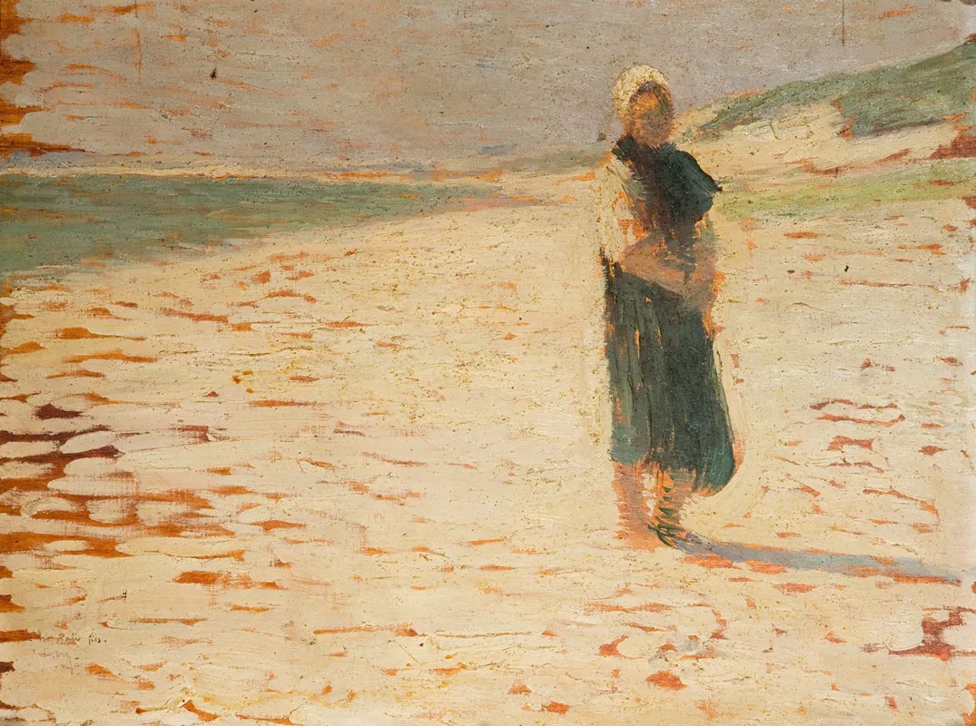Femme En Costume Local Debout Sur Une Plage