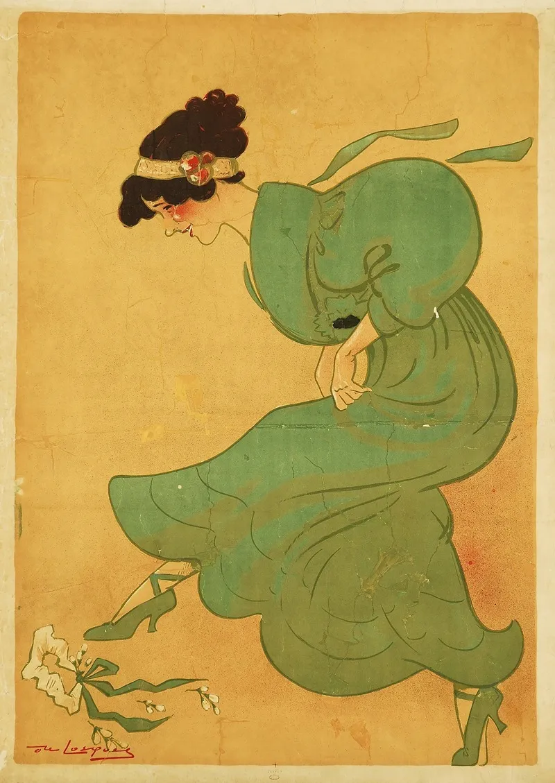 Femme En Vert Wall Art by Daniel de Losques - High-Resolution Digital Print
