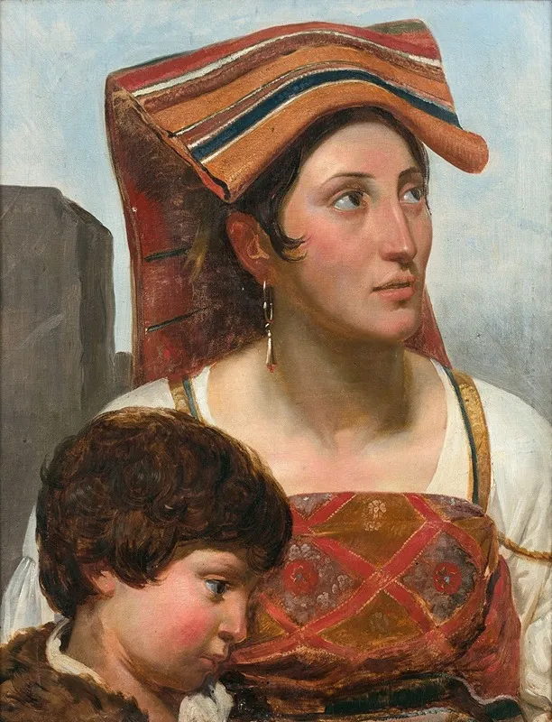 Femme Et Jeune Garcon Etude Pour Lenfance De Sixte Quint
