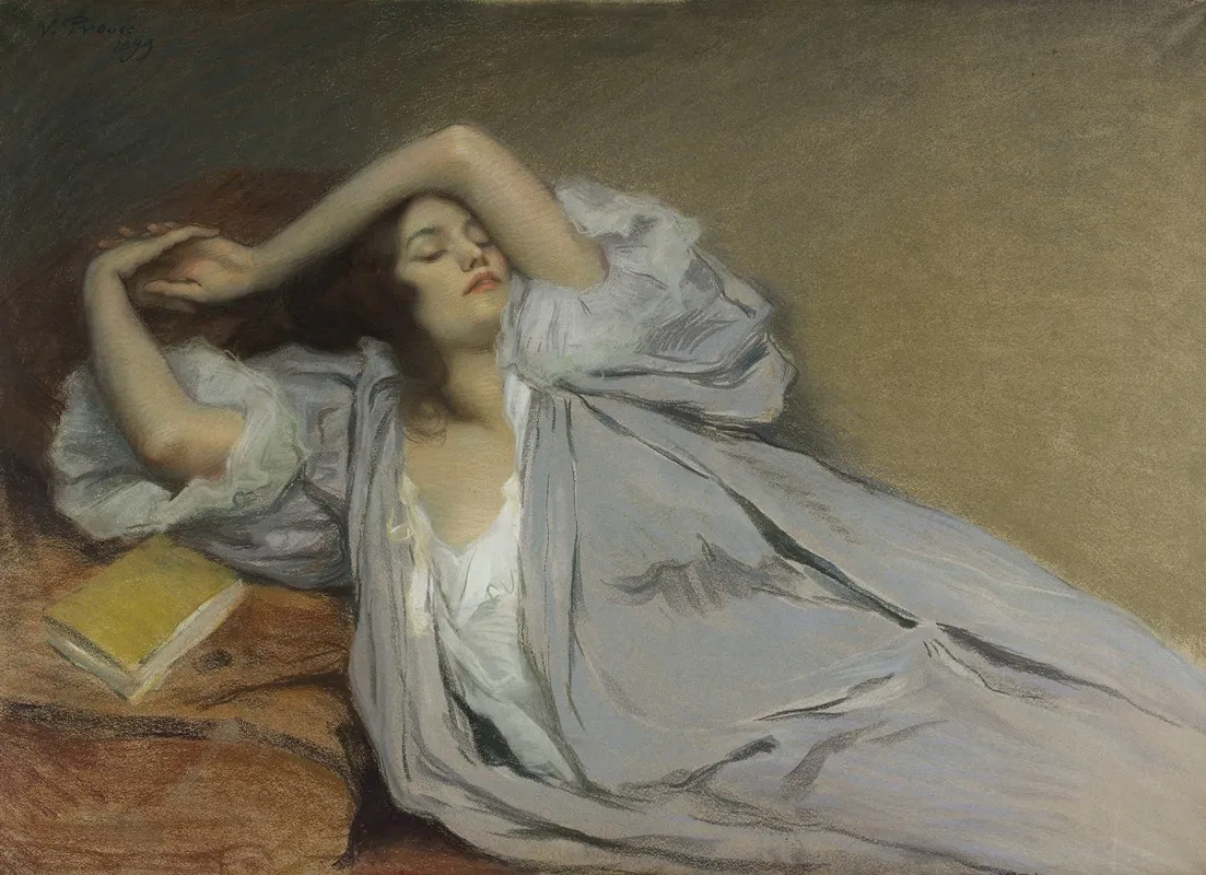 Femme Etendue Sur Un Divan