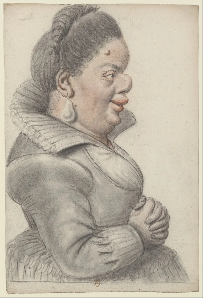 Femme Naine De Profil A Droite Wall Art by Nicolas Lagneau - High-Resolution Digital Print